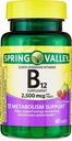 jogi Vitamina B12 Tablas rápidas Suplemento dietético, 2.500 Mcg, Cherry Flavor,1 Tabla por día 60 Conde