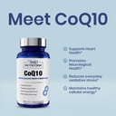 1MD Nutrition CoQ10 - for Heart Health & Cellular Energy Production - Health Supplement for Men &amp; Women - Coenzyme Q10 Softgel - 60 Days (2-Pack)
