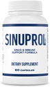 Mizzle SinuProl Nasal &amp; Immune Support Supplement with Quercetin with Bromelain, Ideal Option for People who Rely on Natural Sinus Decongestant, Sinus Rinse or Natural Antihistamine, 60 cápsulas