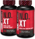 Jacked Factory N.O. XT Nitric Oxide Suplemento con Nitrosigine L Arginine & L Citrulline para el crecimiento muscular, bombas, vascularidad, energía - Extra Strength Pre Workout Muscle Builder - 270 Veggie Pills