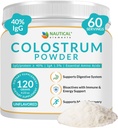 Colostrum Powder - Más del 40% IgG - Primero 4-6 horas de leche Grass Fed Colostrum - Bovine Colostrum - USA Midwest Pasture Raised Colostrum Suplemento Polvo - Colostrum Bovine Desflavorado para los humanos - 120g