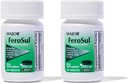 Mayor Ferosul - Sulfato ferroso 325mg Tablas con 65 mg de hierro elemental - Suplemento de hierro para mujeres, hombres - verde - 100 Cuenta (2 Pack)