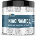Elementos terrestres Niacinamida (Vitamin B3), Cápsulas, No Filleres de Magnesio, No Flush