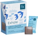 Fx Chocolate Exhale - Relajando suplemento de chocolate para soportar la calma + estrés Respuesta - Azúcar Cacao gratis con 100 mg GABA + 100 mg L-Theanine - Keto Dark Chocolate - Vegan + Non-GMO (Box de 15)