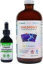 LIQUIDHEALTH Liquid Chlorophyll Drops &amp; Children's Complete Multiple Daily Multivitamin Bundle for Kids - Internal Deodorizer, Stop Bad Breath, Reduce Body Odor, Immune Support - Made in USA, Non-GMO