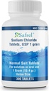 Safrel Sodium Chloride Tablets 1 gm, USP ← Sal normal Tablets  (15.4gr.) ← Electrolytes Replenisher Hydration Drink (300 Count (Pack of 1))
