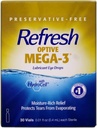 Refresh Optive Mega-3 Lubricante de un solo uso Sterile Containers Eye Drops 30 ea (Pack of 3)