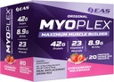 EAS Original Myoplex Maximum Muscle Builder ← Meal Replacement Protein Drink Mix ← Calidad Protein Blend ← 42g Protein ← 20 Packets individuales (Strawberry Milkshake)