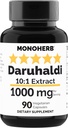 MONOHERB Daruhaldi Extracto 1000 mg - 90 cápsulas - Indian Berberry - Berberis Aristata - Daru Haldi