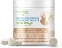 GREENPEOPLE Bovine Colostrum Tablets Chewable, 40% IgG tóxico Colostrum Suplemento para Immune Support, Gut Health latitud 120 Count