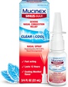 Mucinex Sinus-Max Nasal Spray Decongestant, 12 horas Over-The-Counter Medication Nose Spray for Sinus Relief, Nasal Decongestants for Adults " Sinus Congestion, Cooling Menthol, 0.75 Fl Oz