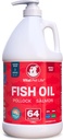 Aceite de pescado para perros - Esquí saludable " Coat, Salmon, Pollock, todo suplemento natural para mascotas, picazón alergia " Defensa de la inflamación, Omega 3 EPA DHA, Cerebro " Salud del corazón, 64 oz