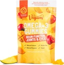 Vegums Fish-Free Omega-3 Gummies - 60 Orange-Flavored Algae-Based Omega-3 (DHA) &amp; Vitamina E Supplement for Kids &amp; Adults - Vegan &amp; Vegetarian Friendly