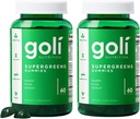 Goli SuperGreens Vitamin Gummy - 120 Conde - Vitaminas y Minerales Esenciales - Planta-Basada, Vegan, Libre de gluten > Gelatina Gratis - Salud desde el interior, Pack de 2