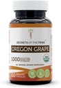 Secretos de la Tribu Oregon Grape USDA Organic Capsules ← Certified Organic Vegetarian Capsules, Herbal Dietary Supplement ← Mahonia aquifolium Dried Root (60 Cuenta)