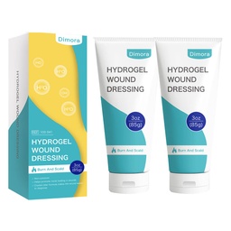 Dimora 2 Packs 6oz Hidrogel Primeros Aument, Burn Injory Soothing Gel, Skin Repair Cream for Emergency Burn, Postoperative Incisions, Bruises, Debridement Wound Care