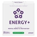 Energía+ Energía mental basada en plantas Bebida de Motivación, Limo Pomegrate, 30 Pegatinas