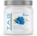 Nutrición metabólica, TAG, Glutamina de Alanyl Trans, Pólvora de Péptidos de L-Glutamina 100%, Suplemento de entrenamiento de postes intra, 400 gramos (40 servidos) (Blue Raspberry)
