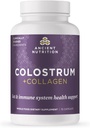 Antiguo Nutrición Colostrum Superfood + Collagen, Grass Fed Bovine Colostrum, Fermented Eggshell Membrane Collagen, Supports Healthy Gut Microbiome and Immune System, 75 Cuenta