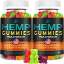 Ganchos de cáñamo Avanzado Extra Strength for Rеstful Nap - (2 Pack) Pure High Potency Organic Hemp Oil Infused Big Bear Gummies - 100% Natural cáñamo para adultos Apple