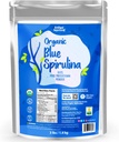 El mejor orgánico de Ellie Spirulina Azul Powder Superfood Suplemento - Sin olor - 3LB Bulk - Vegan, No GMO, Sin gluten, sin lácteos, Brillante comida azul para colorear - Agua Pura Extracto