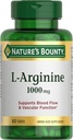 Bounty L-Arginine 1000mg de la naturaleza para apoyar el flujo sanguíneo y la función vascular – no GMO, libre de gluten, 50 Tabletas