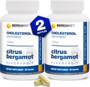 Cholesterol Command, Citrus Bergamot SuperFruit Suplemento, 47% Bergamot Polyphenol Fraction (BPF) Fórmula patentada, Made in The USA, 2 Months, 180 Capsules- 2 Bottles