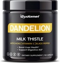 Dandelion with Milk Thistle, Artichoke, Vitamina C & Black Pepper – Supports Liver Health " Digestive Aid -150 Capsules- Made in The USA
