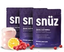 snüz Natural Sleep Support Suplemento con Magnesium Glycinate, Myo-Inositol, Apigenin &amp; Glycine, Melatonin Free, Sleep Aid for Adults, Non GMO, Gluten Free, Vegan, Raspberry Lemon Flavor, 90 Svgs
