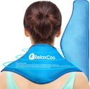 Neck Ice Pack Wrap, Reusable Gel Ice Pack for Neck Hombros, Terapia de Compresión Fría para Alivio de Dolor, Lesiones, Morado, Brujas, Espranos, Inflamación y Recuperación de Cirugía Cervical