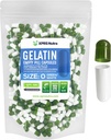 XPRS Nutra Size 0 Empty Capsules - 500 Count Empty Gelatin Capsules - Pills DIY Capsule Filling - Pure Bovine Pill Gel Caps for Do-It-youself Supplements (Green/White)