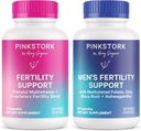 Pink Stork " Blue Stork His and Hers Fertility Bundle: Fertility Supplements for Women, Fertility Supplements for Men, Fertility Prenatal Vitamin, Vitex, Inositol, Folate, Vitamina B6, 60 cápsulas