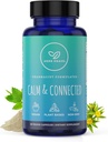 Calm &amp; Connected -Stress Support " Ayurvedic Nootropic for Natural Calm, Focus, Clarity and Energy, Cortisol Manager with Ginkgo Biloba, Ashwagandha, Rhodiola, Lemon Balm -60 Capsules (1)