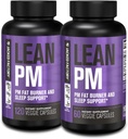 Jacked Factory Lean PM Night Time Fat Burner, Sleep Aid Supplement, " Appetite Suppressant for Hombres and Women - 180 Stimulant-Free Veggie Weight Pills Diet