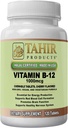 Tahir Halal Vitamina B12 1000mcg: Boosts Energy, Metabolism & Nervous System Health. Vegan &amp; Vegetariano, sin lácteos, 120 tabletas masticables. Made in USA - Certified Halal.