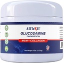 ALFA VITAMINS Alflexil Glucosamine Plus Crema de condroitina con MSM & Collagen, soporta articulaciones saludables, alivio de dolor de músculo conjunto, mejora la movilidad, rápida absorción y hidrata la piel, 4 Oz.
