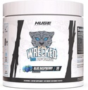 Wrecked Core - All-in-One Pre-Workout Supplement for Men &amp; Women, Increase Energy, Focus &amp; Pumps with L-Citrulline, Beta-Alanine, L-Tyrosine &amp; More (30 Servings) - Blue Raspberry