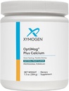 XYMOGEN OptiMag Plus Calcium - Powder Magnesio de gran tamaño con Calcio para soportar comportamientos calmantes, Mood saludable, Bone saludable + función muscular - Pear Flavor, con Magesium Malate (7.2 oz)