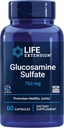 Extensión de la vida Sulfato de Glucosamina, 750 mg, soporta el confort de la rodilla y la salud conjunta, libre de gluten, no transgénico, 60 cápsulas