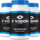 (3 Pack) X Vision Capsules - Tablas oficiales de Fórmula para la salud total de los ojos, XVision Optics Night Vision, All Natural Supplement to Protect Eyesight, Optical Vitamins Support Reviews (180 cápsulas)