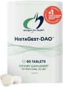 Diseños para la salud HistaGest-DAO - Diamine Oxidase DAO Enzyme to Support Digestion of Histamine-Containing Foods - 20,000 HDU DAO Diamine Oxidase Enzymes (60 Tabletas Gastro-Resistentes)