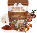 Mane, Cordyceps, Shiitake, Reishi &amp; Turquía Tail Cafe Blend - Soporta Gut, Energía, Focus &amp; Brain Health