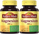 Magnesio hecho natural (Oxido) 250 mg, 100 tabletas (2 botellas)