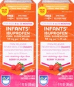 Rite Aid Infants' Dye-Free Ibuprofen Drops, Berry Flavor, 50 mg - 2 Value Pack | Infant Pain Reliever | for Babies Ages 6 to 23 Months | Oral Suspension 50 mg per 1.25 mL | Gluten Free