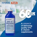 MAJOR Milk of Magnesia Saline Laxative - Original Flavor - Effective Overnight Relief - Stimulant-Free, Sugar-Free - 16 Fl Oz
