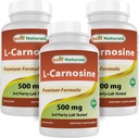 Mejores Naturales L-Carnosina 500 mg 100 Vcaps (100 Cuenta (Pack of 3))
