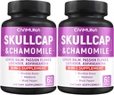Cápsulas de cráneo con Skullcap, Chamomile, Lemon Balm y Más - 120 cápsulas para 4 meses de suministro (Pack de 2)