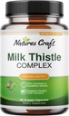 Soporte para el hígado Leche Thistle Suplemento para la limpieza del hígado Detox &amp; Reparación - Advanced Milk Thistle y Dandelion Root Suplemento con Artichoke Extract - Dandelion Capsules para Detox - 60 Ct