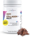 Livingood Daily Collagen Powder for Women & Men, Grass Fed Hydrolyzed Collagen Peptides, Protein & Multivitamins for Healthy Hair, Skin & Nails, Keto & Paleo, Gluten Free, Chocolate, 30 Servings
