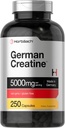 Horbaach German Creatine Monohydrate Silencio 5000mg Silencio 250 Powder Capsules  Non-GMO &amp; Gluten Free Supplement